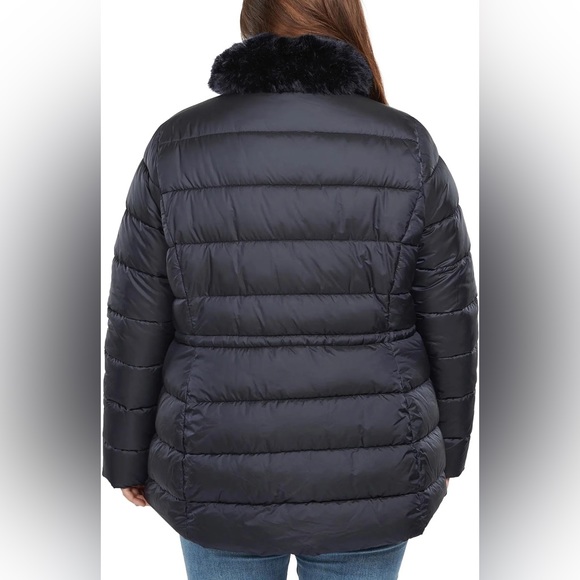 Barbour - Fortmartine Faux Fur Trimmed Quilted Jacketm (Size 14/1X) - Picture 6 of 7